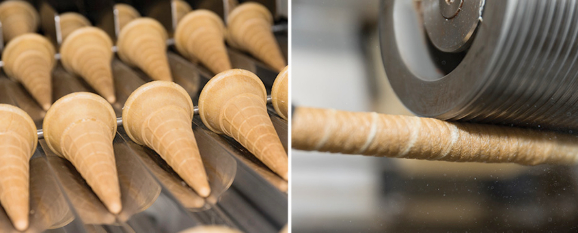 Altimate Foods Wafer Cones on Production Line