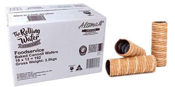Choc Wafer Cannoli 80mm