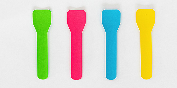 Supa Gelato Paper Spoons - Coloured
