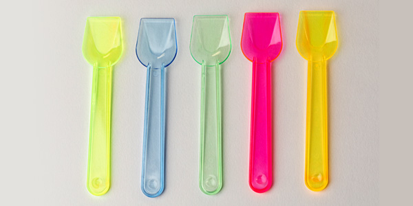 Plastic Spoons for Ice Cream, Plastic Spoons Mixed Colours, Short ...