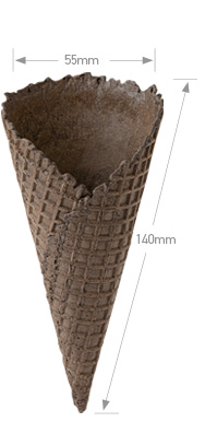 Natural Top Waffle Cone D - Black (New)