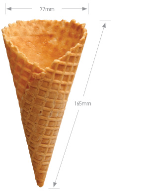 Natural Top Waffle Cone D